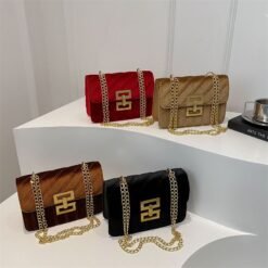 Stylish Golden Chain PU Polyurethane Leather bags RM165