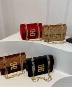 Stylish Golden Chain PU Polyurethane Leather bags RM165